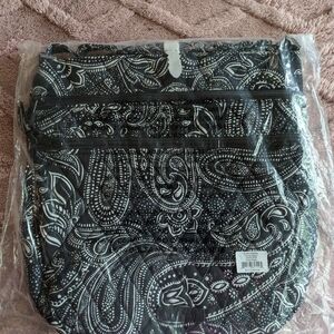 Vera Bradley Black and White Stellar Paisley Hipster Free Matching Eyeglass Case